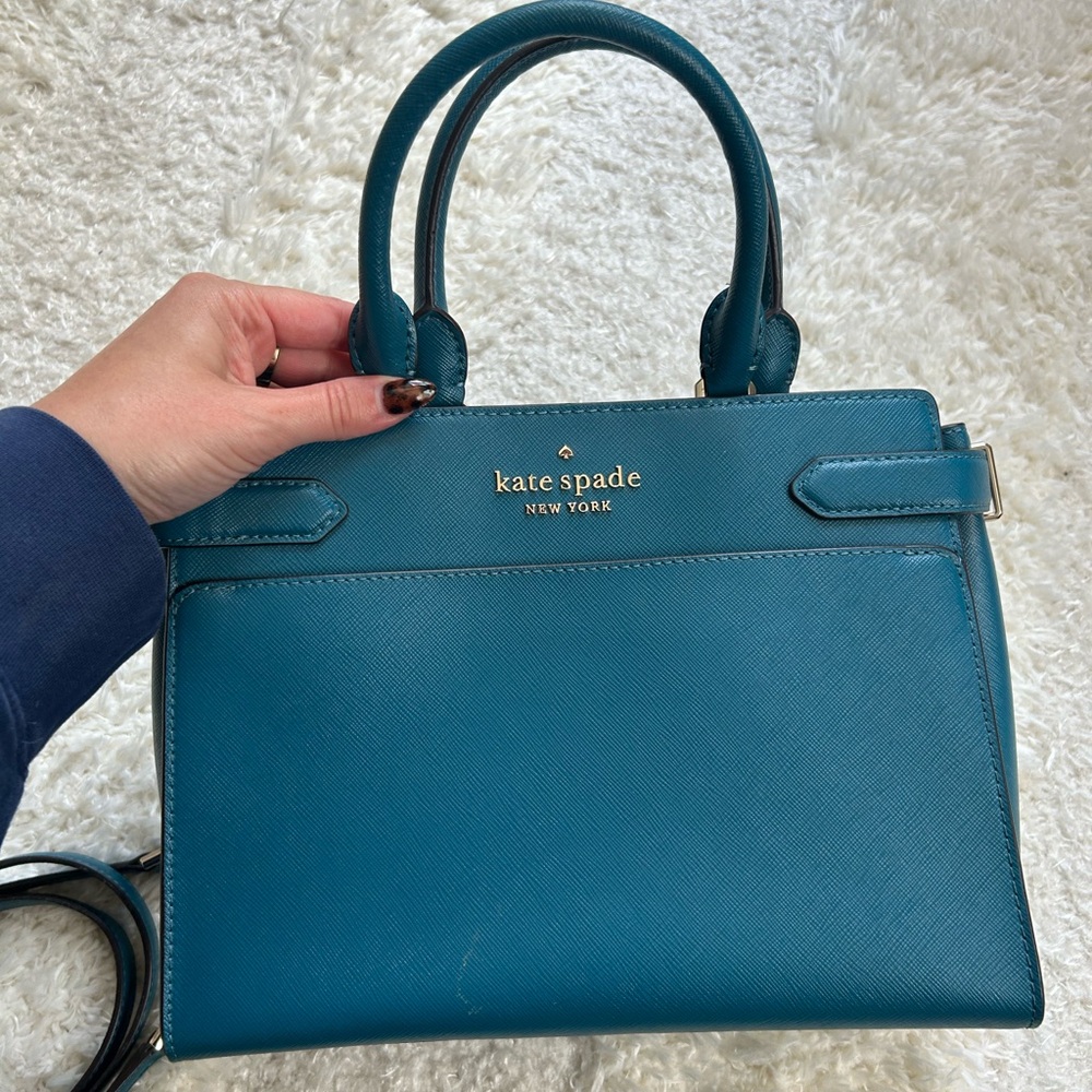 Kate Spade Blue Satchel with Structured Design